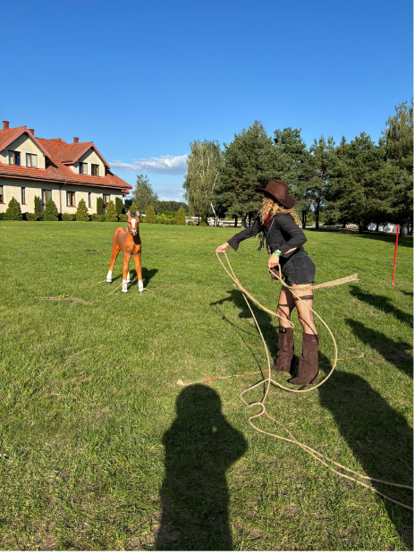 Łapanie konia na lasso